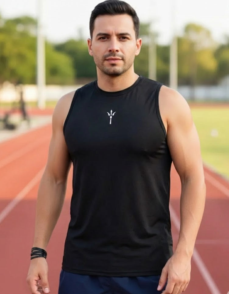 Camisilla Deportiva Lycra Hombre Elegante Casual Cuello Alto