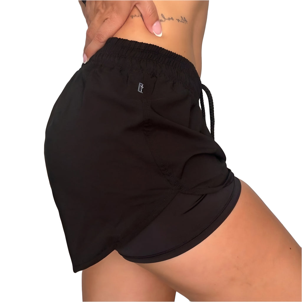 Pantaloneta Deportiva Short Lycra Bolsillo Mujer Gimnasio