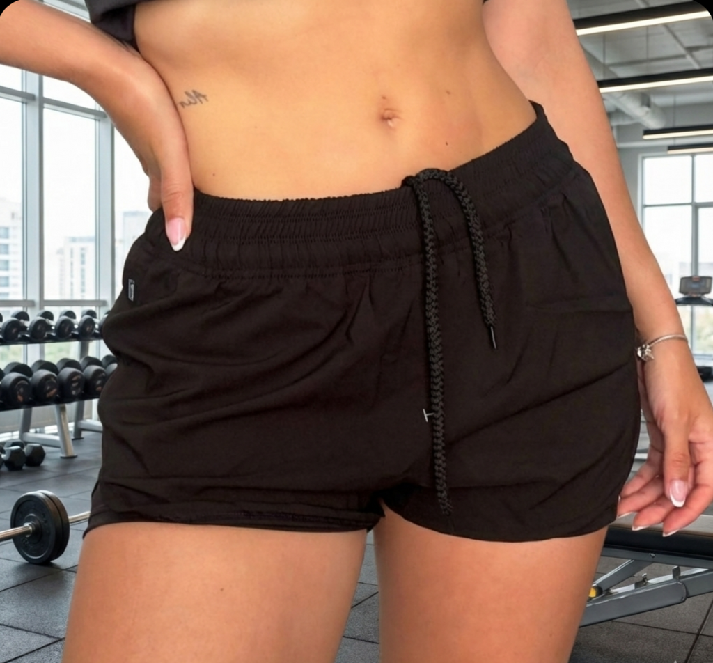 Pantaloneta Deportiva Short Lycra Bolsillo Mujer Gimnasio